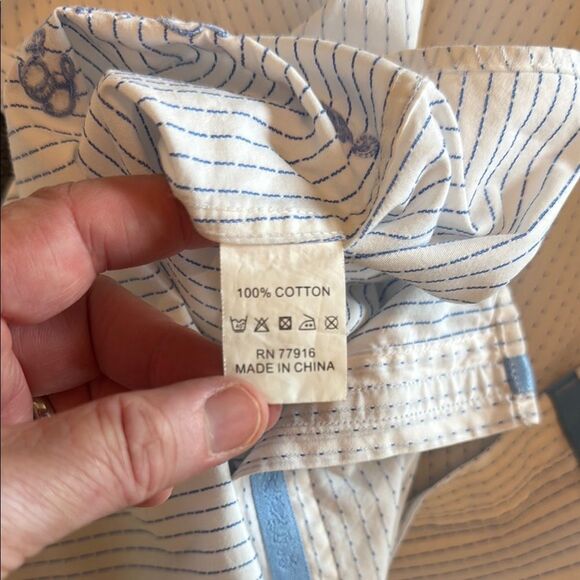 English Laundry Men's Blue and White Dress Shirt size 15 1/2 32/33 - Picture 6 of 11